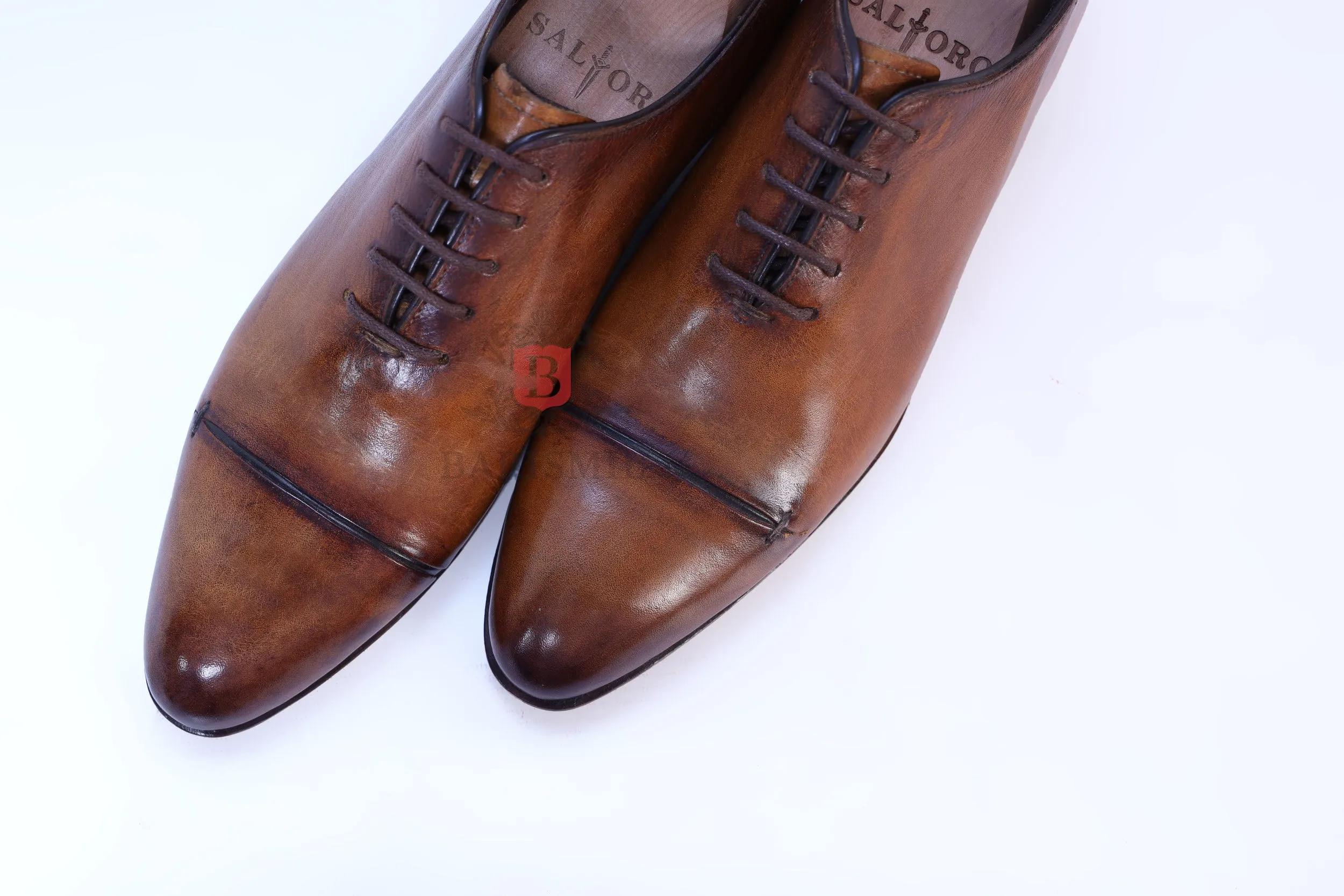 CEO II- Cognac Whole-cut Oxfords