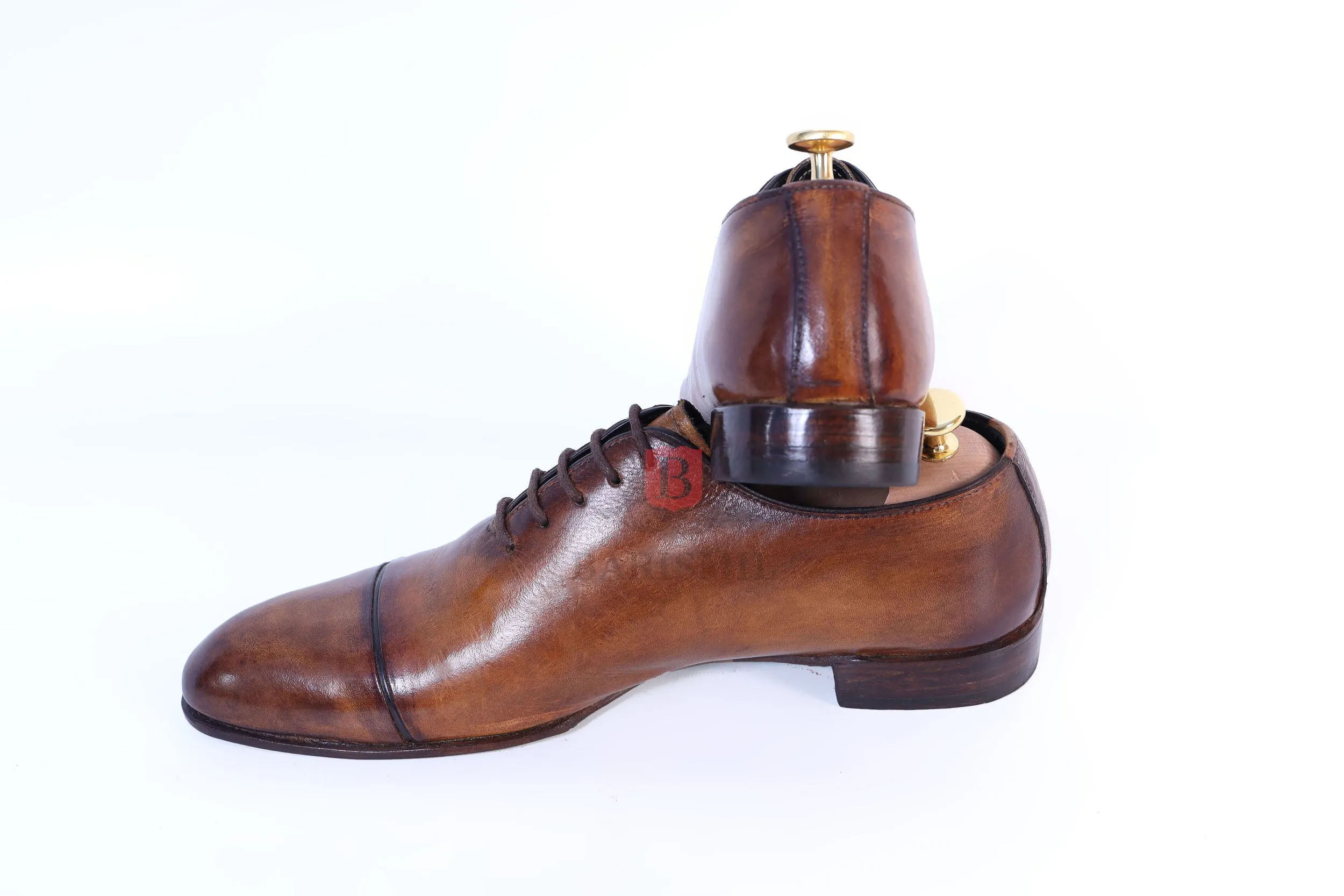 CEO II- Cognac Whole-cut Oxfords