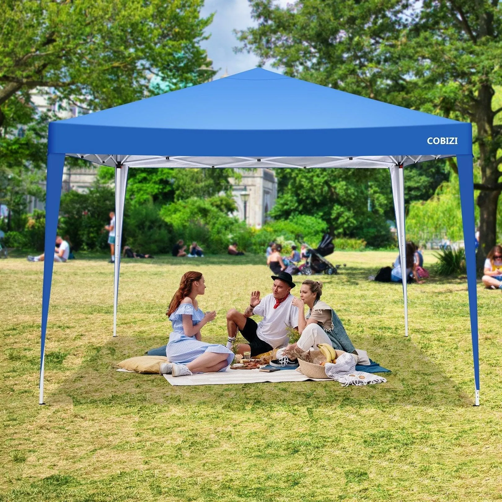 COBIZI Pop Up Canopy Gazebo Outdoor Shade Tent 10'X10' with 4 Sandbags