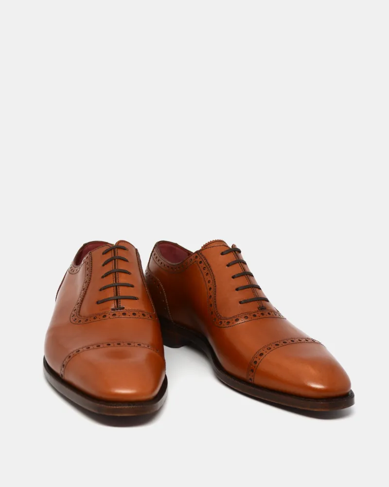 Cognac Calf Brogue Oxford Dress Shoe