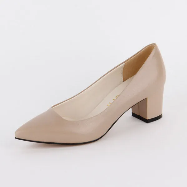 *COURTNEY beige leather - 5cm, size UK 2.5