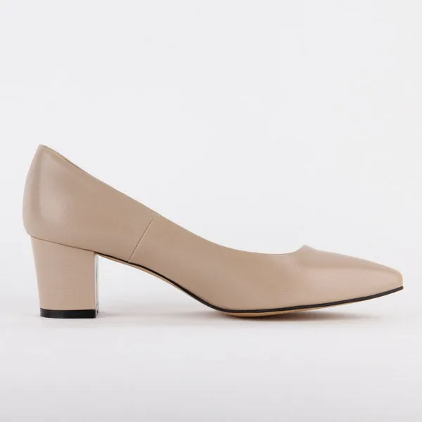 *COURTNEY beige leather - 5cm, size UK 2.5