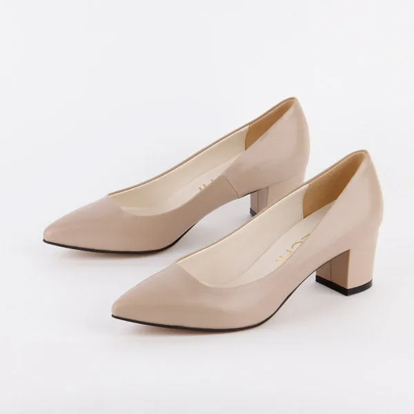 *COURTNEY beige leather - 5cm, size UK 2.5