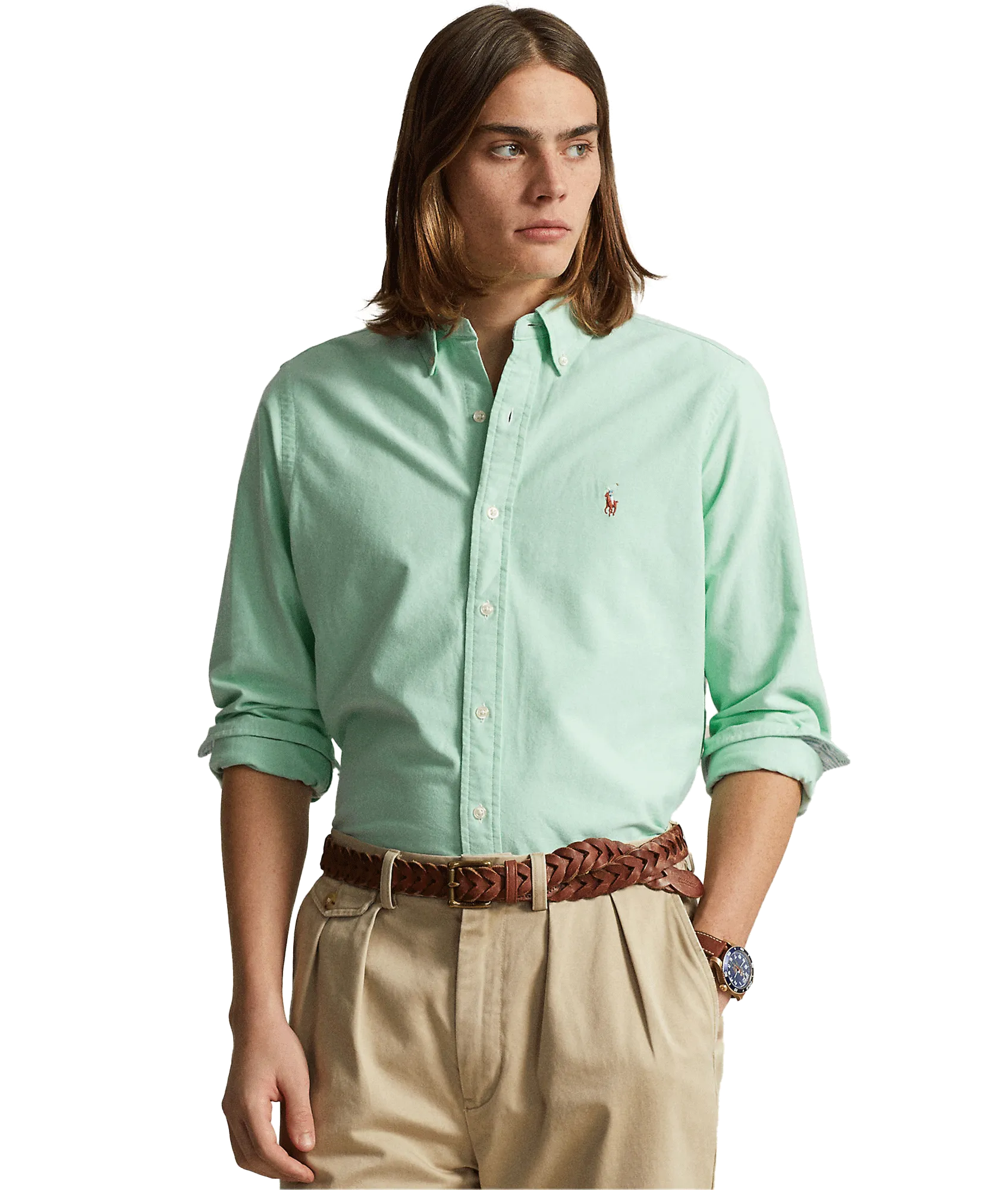 Custom Fit Oxford Shirt - Green