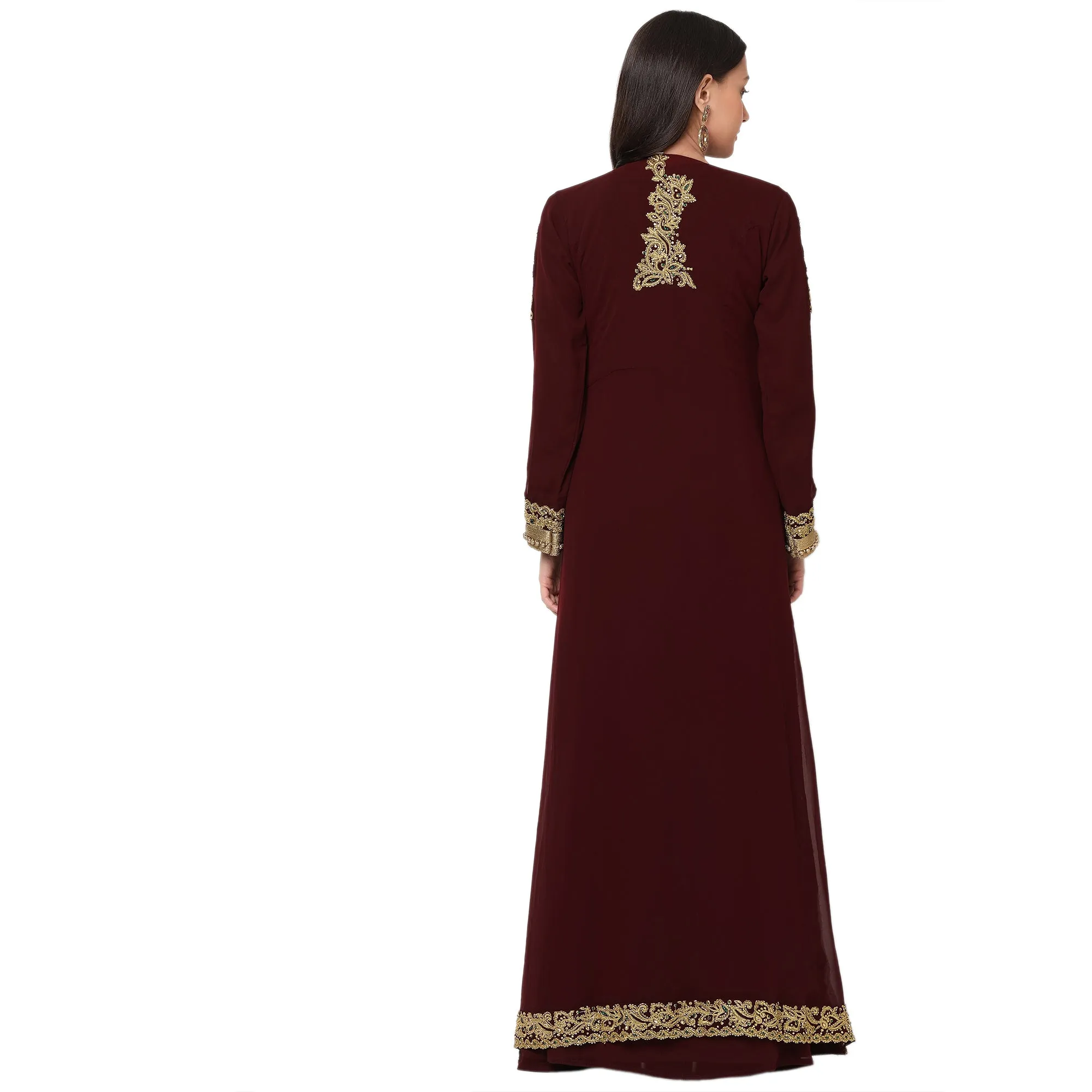 Djellaba Dress Hand Embroidered Gown