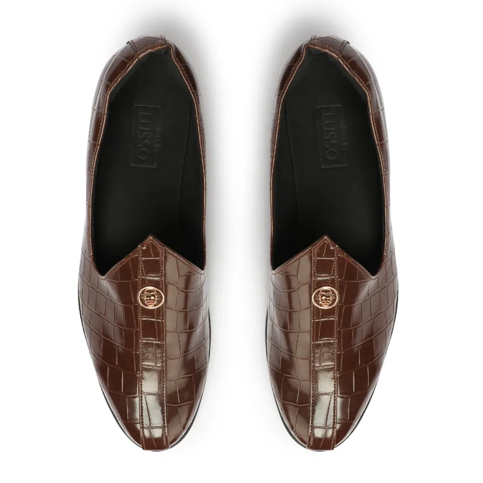 Elis - Brown Croco Signature Mojdi