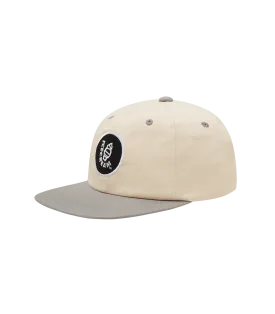 EMBROIDERED LOGO CAP - IVORY/GREY