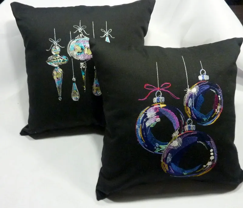 Embroidered Ornaments pillow cover, Christmas Pillow covers