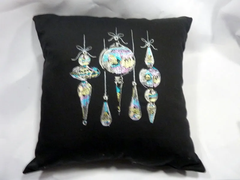 Embroidered Ornaments pillow cover, Christmas Pillow covers