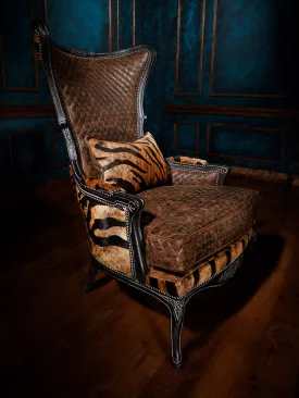 Exotic Ambush Wingback Accent Chair