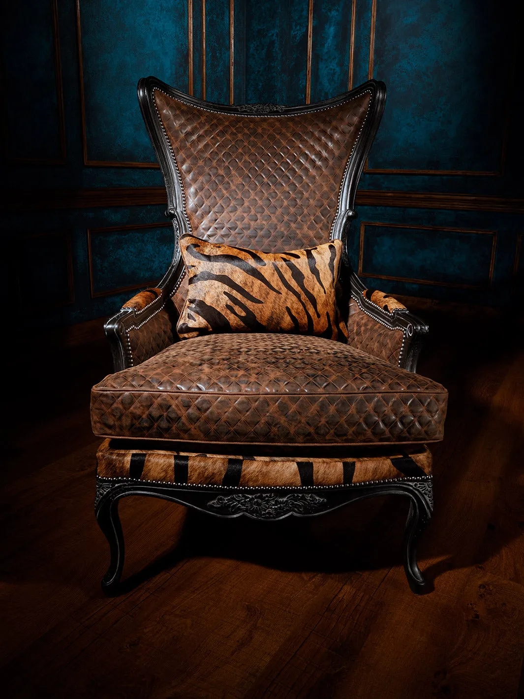 Exotic Ambush Wingback Accent Chair