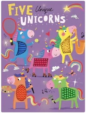 Five Unique Unicorns Board Book