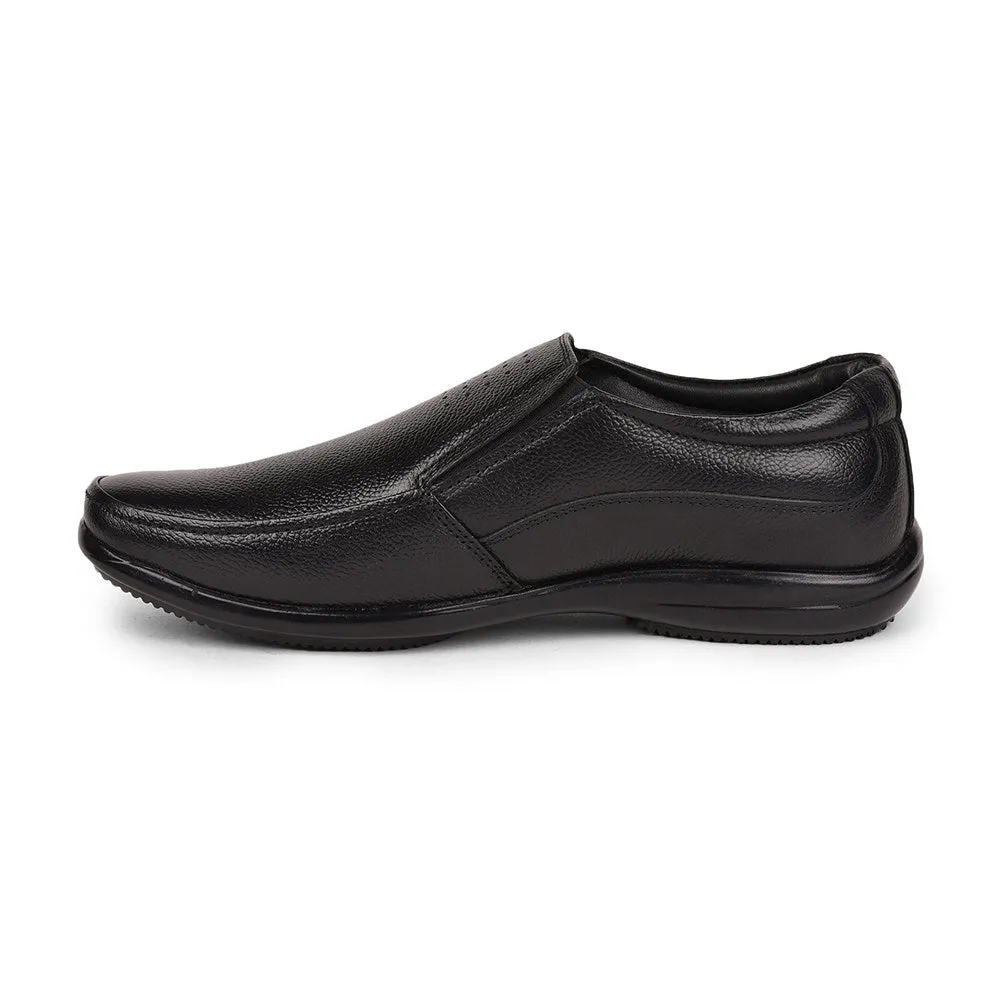 Fortune (Black) Classic Loafer Shoes For Men By Liberty