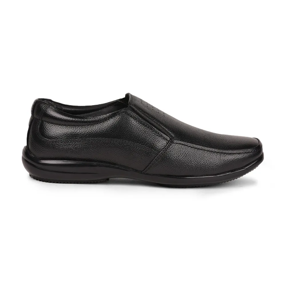 Fortune (Black) Classic Loafer Shoes For Men By Liberty