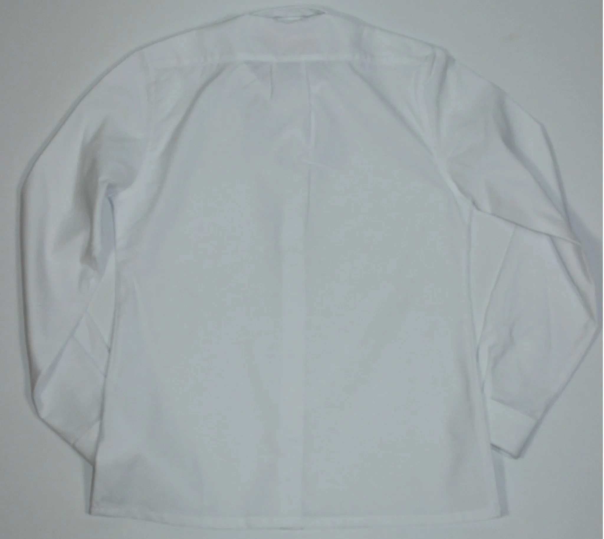 Girls White Oxford Blouse-Straight Hem