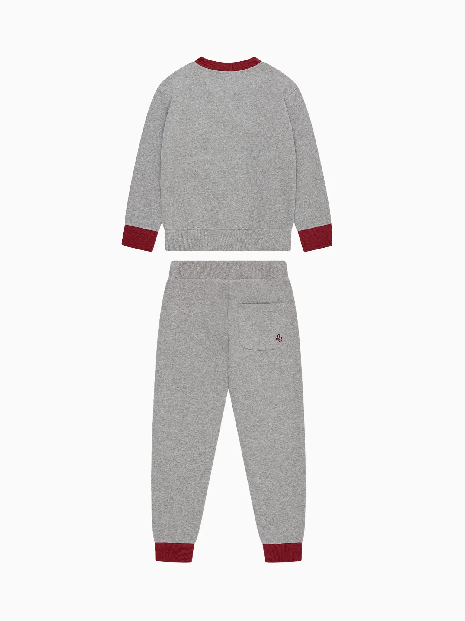 Grey Melange Pernille Girl Tracksuit