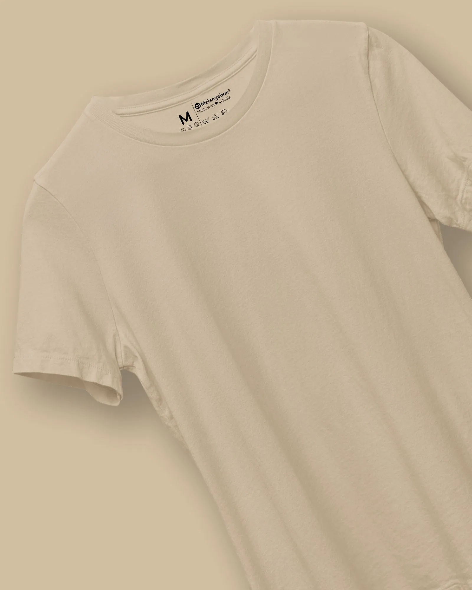 Half Sleeves Crew Neck: Sepia