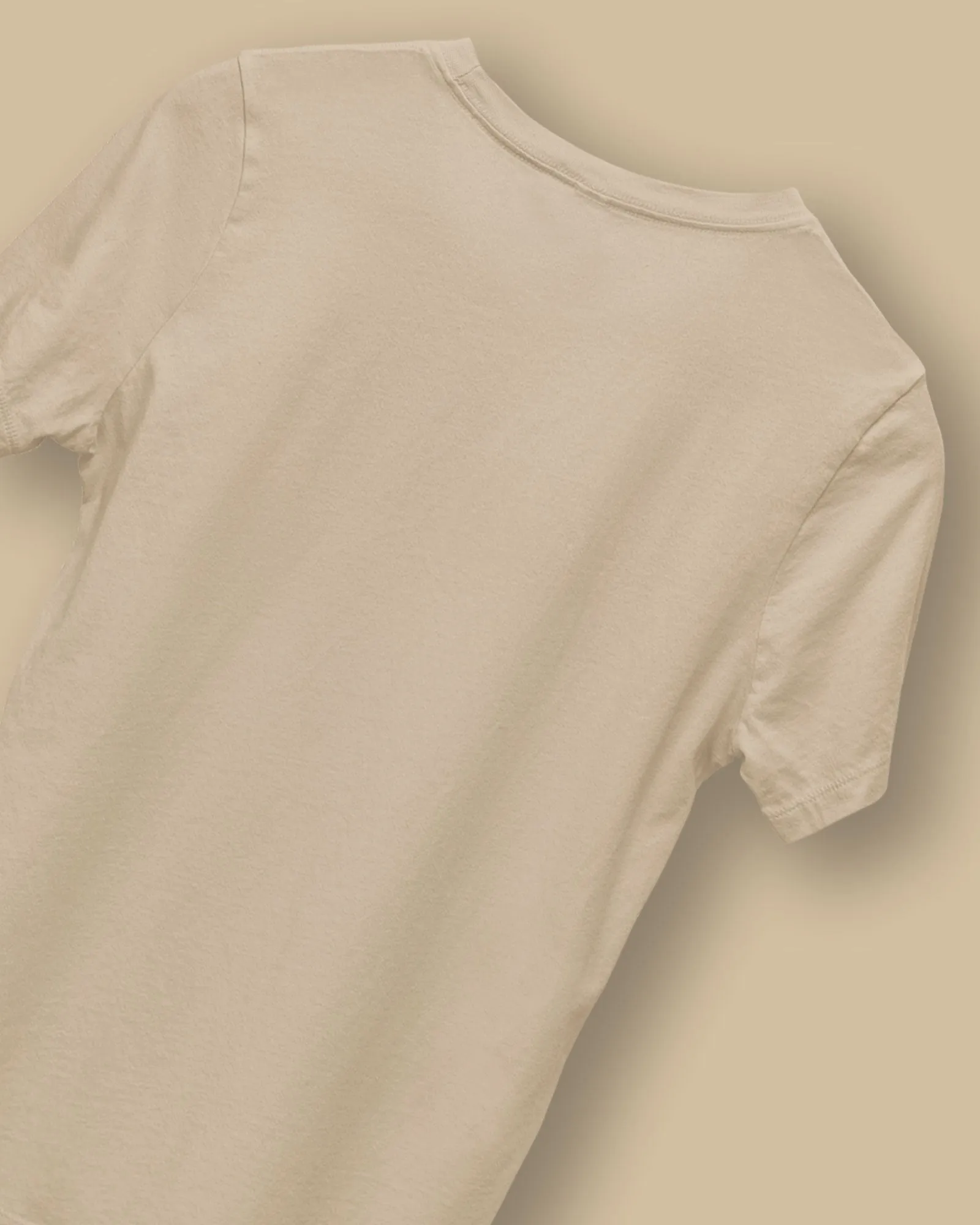 Half Sleeves Crew Neck: Sepia