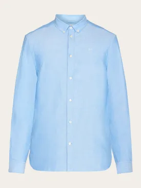 HARALD small owl oxford regular fit shirt - GOTS/Vegan - Lapis Blue