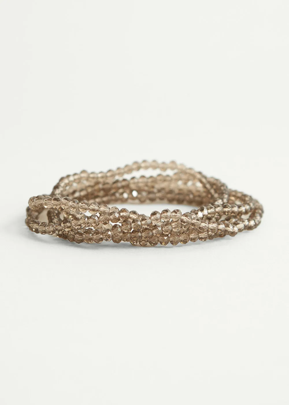 JULI CRYSTAL NECKLACE - CLEAR BROWN