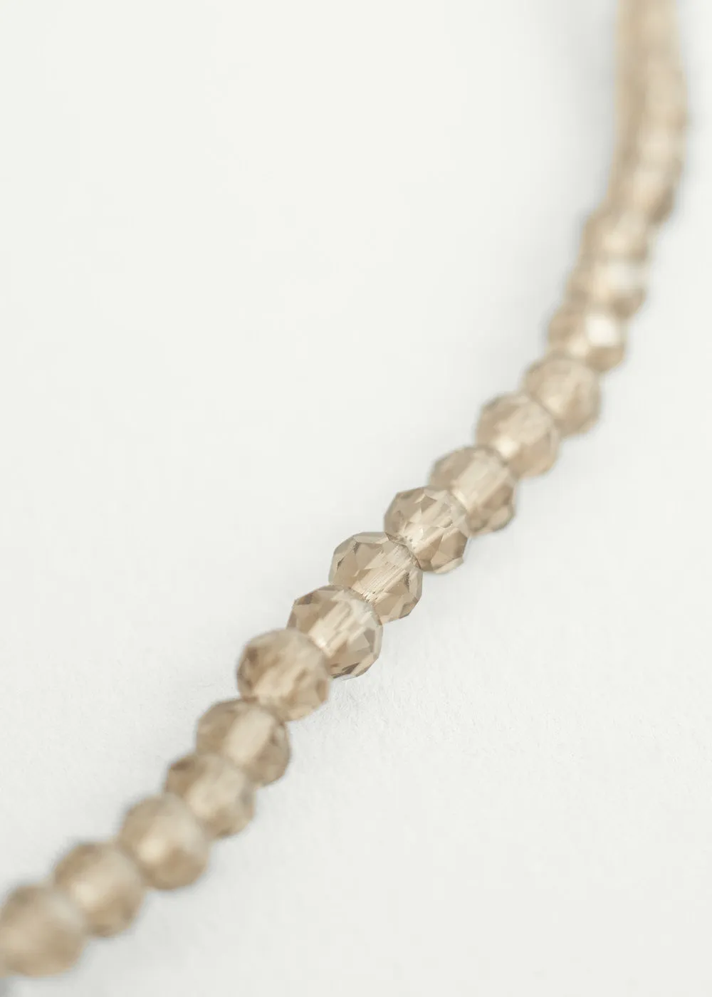 JULI CRYSTAL NECKLACE - CLEAR BROWN