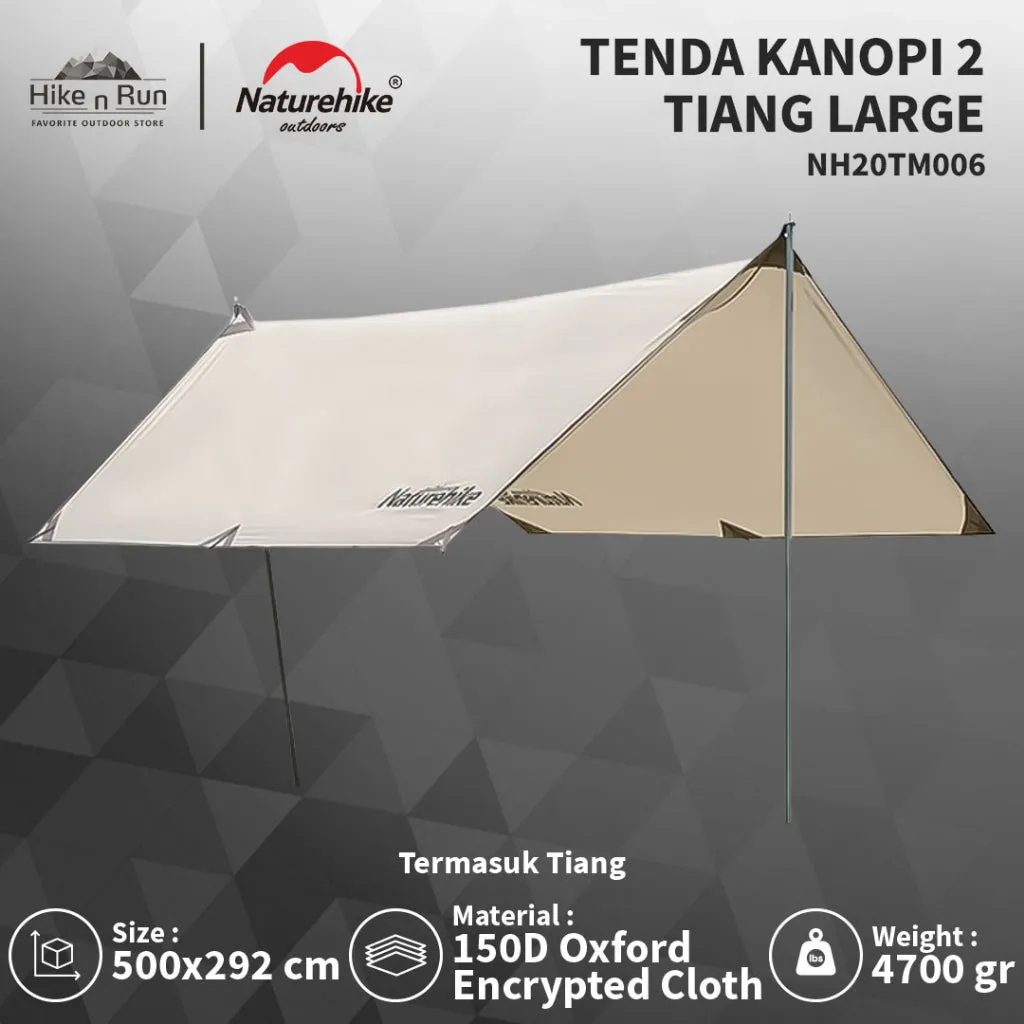 Kanopi Naturehike NH20TM006 Canopy Tarp Shelter With 2 Poles