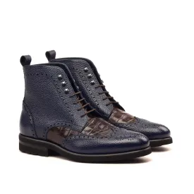 Len Military Brogue Boots