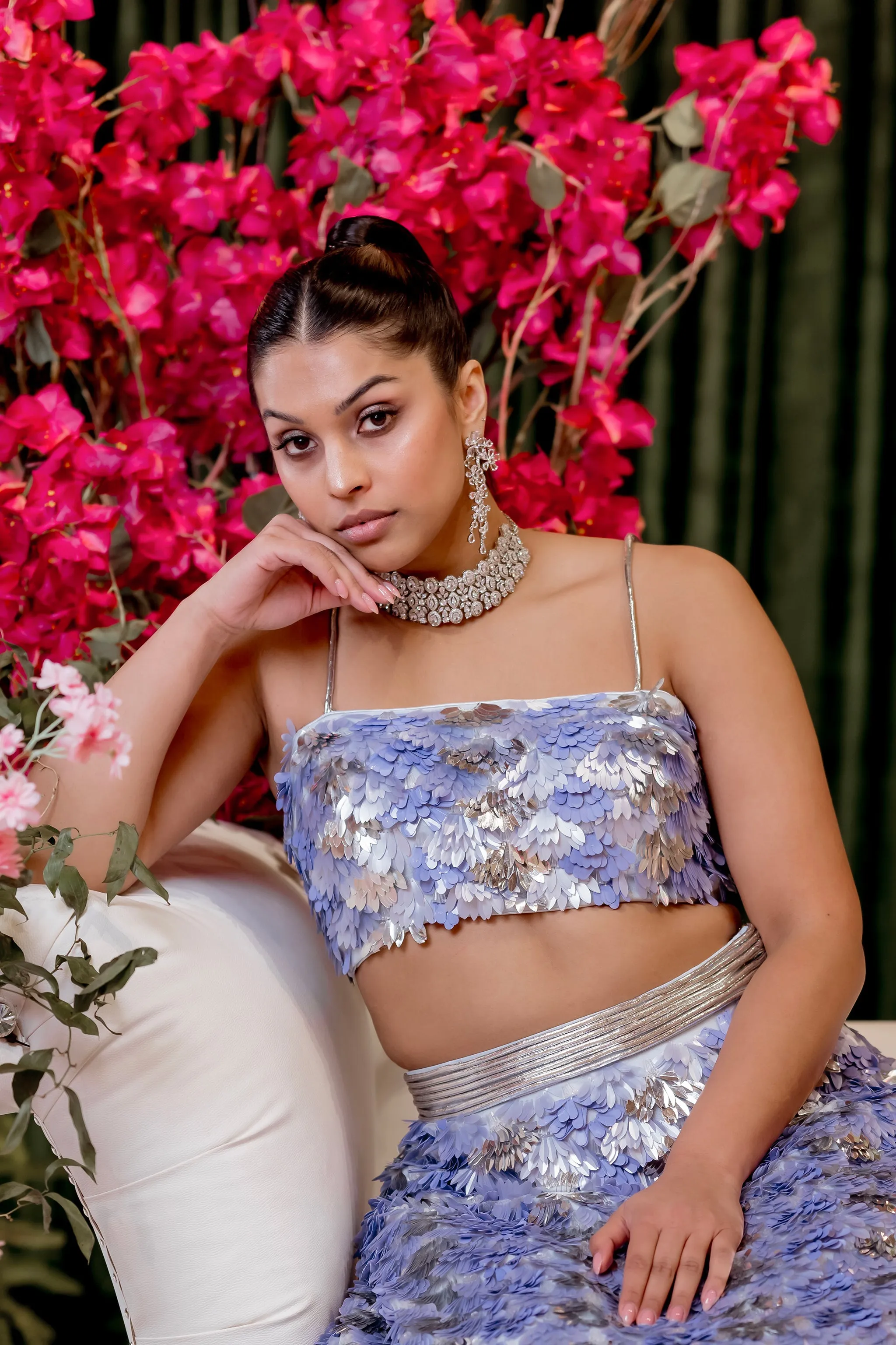 LISBON Periwinkle Lehenga Set