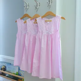 Little Girl Dress - Garland on Pink