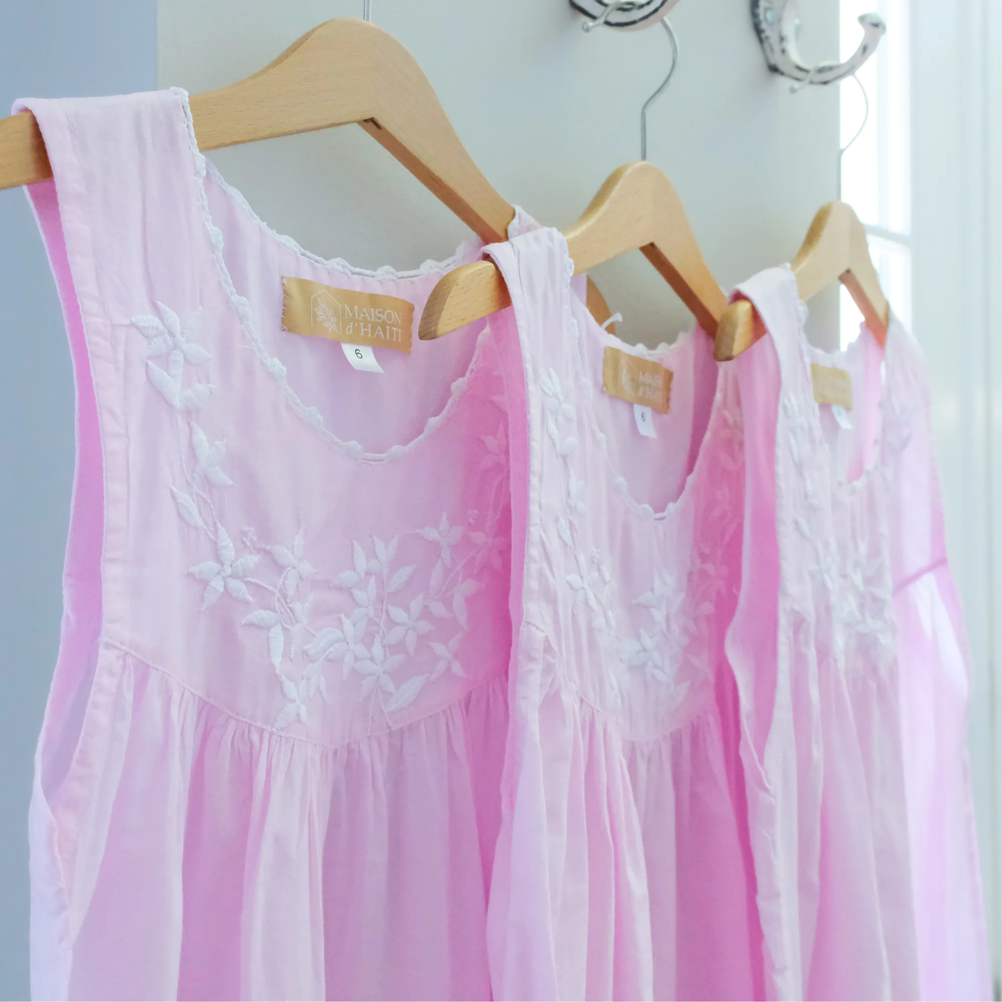 Little Girl Dress - Garland on Pink