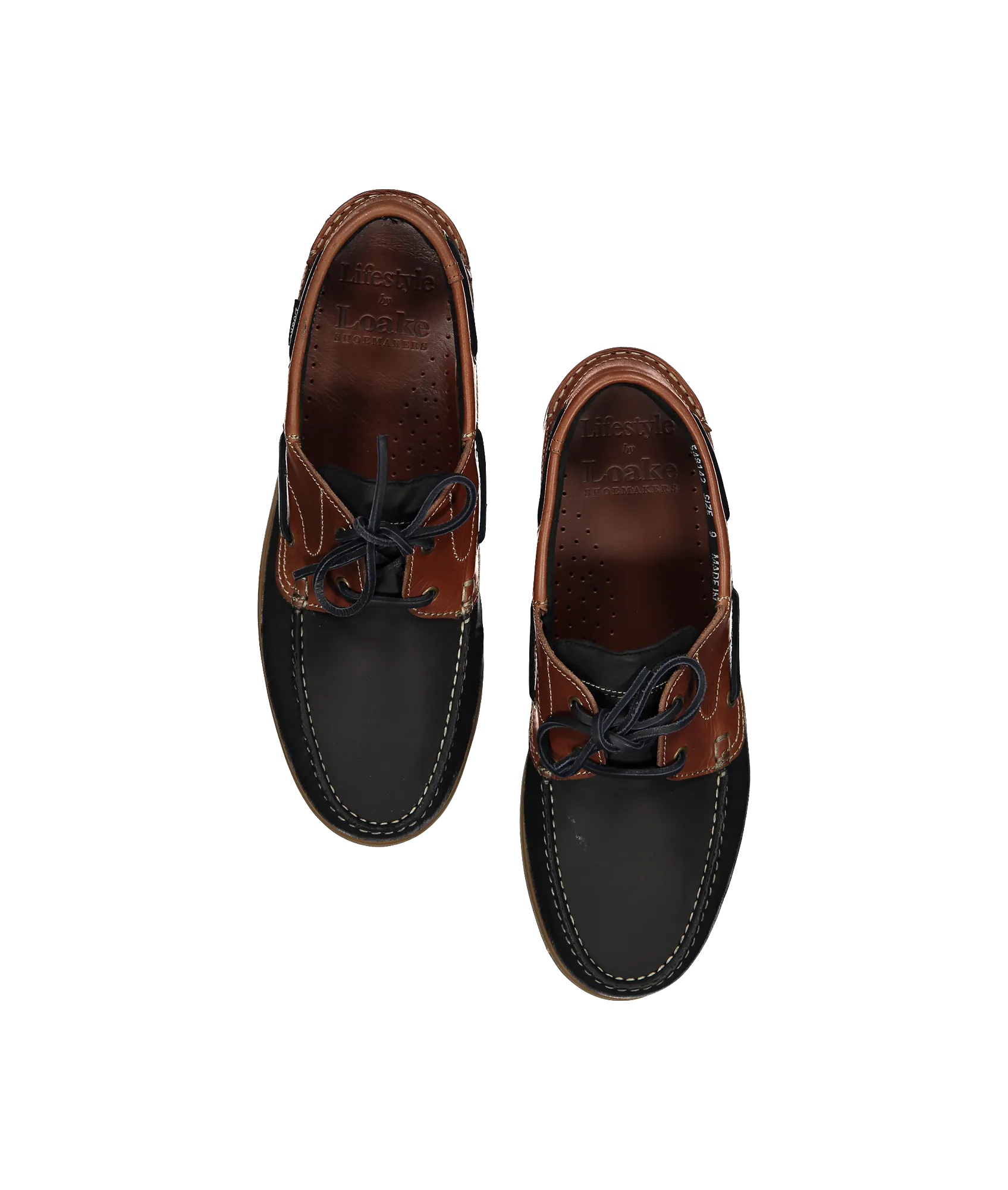 Lymington Boat Shoe - Navy/Brown