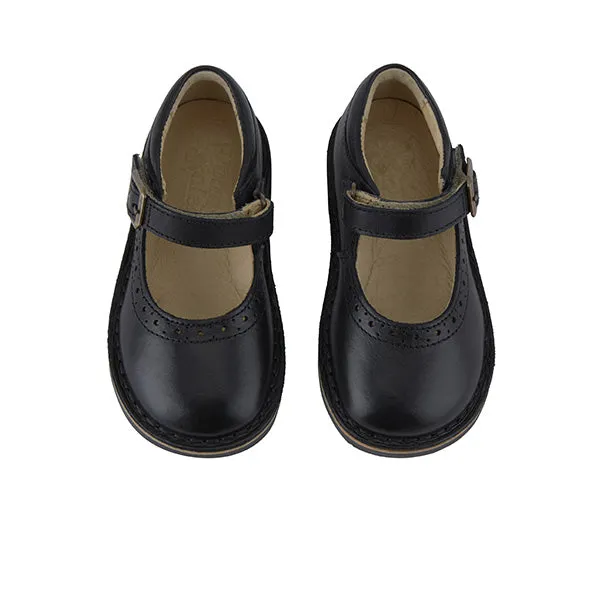 Martha Mary Jane Kids Shoe Black Leather