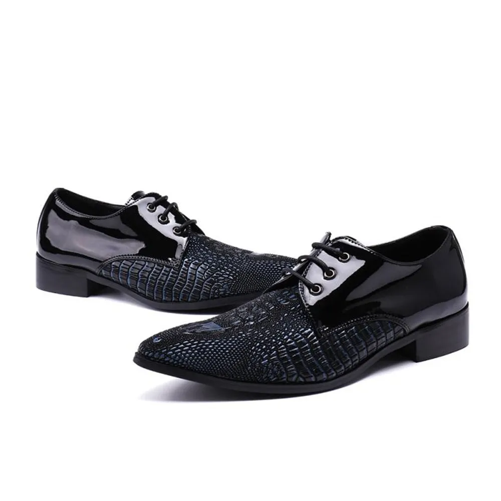 Men Lace Up 3CM Heel Oxford Shoes