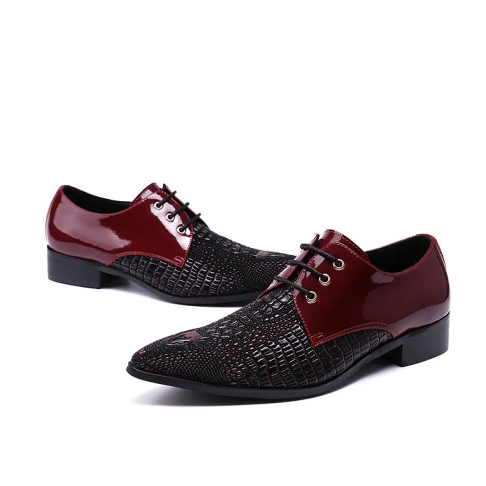 Men Lace Up 3CM Heel Oxford Shoes