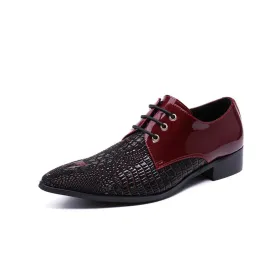 Men Lace Up 3CM Heel Oxford Shoes