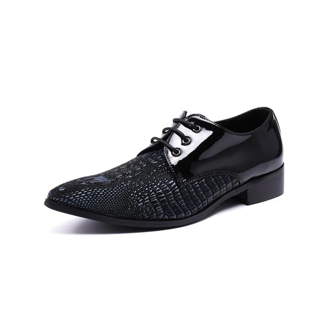 Men Lace Up 3CM Heel Oxford Shoes