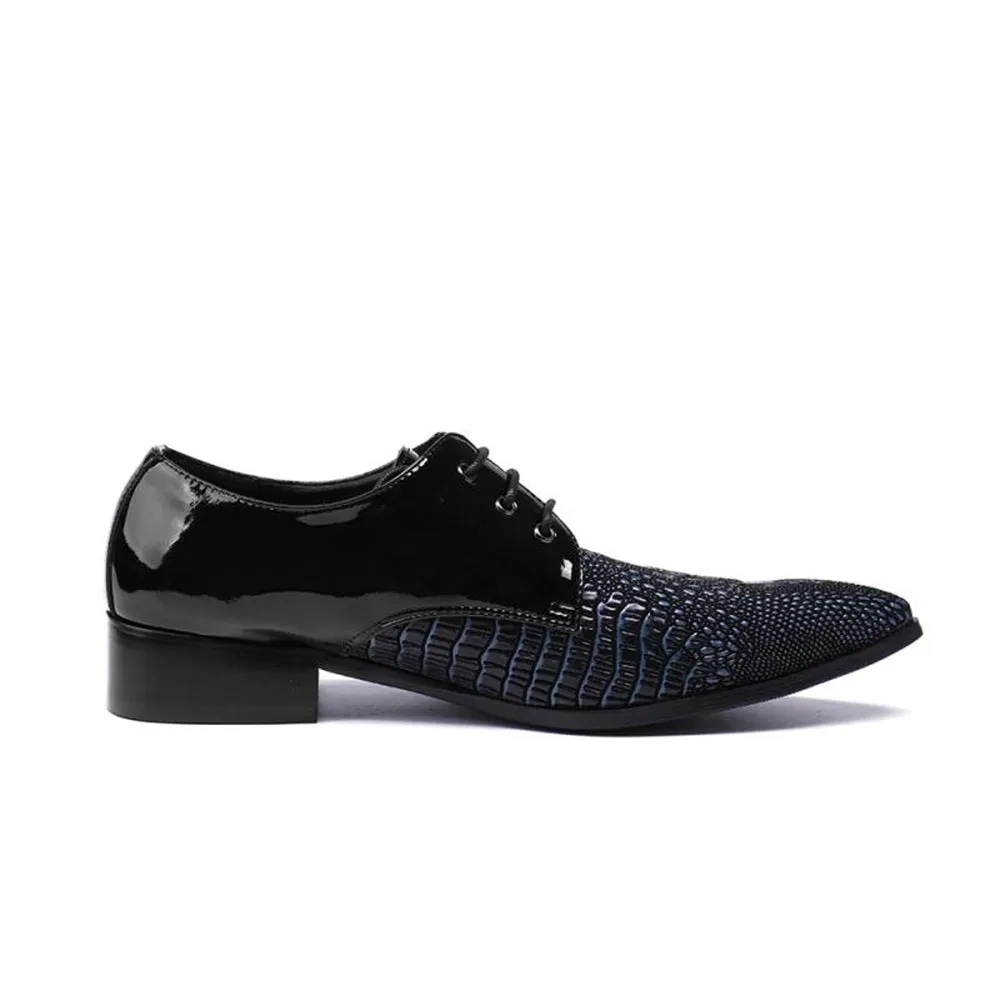 Men Lace Up 3CM Heel Oxford Shoes