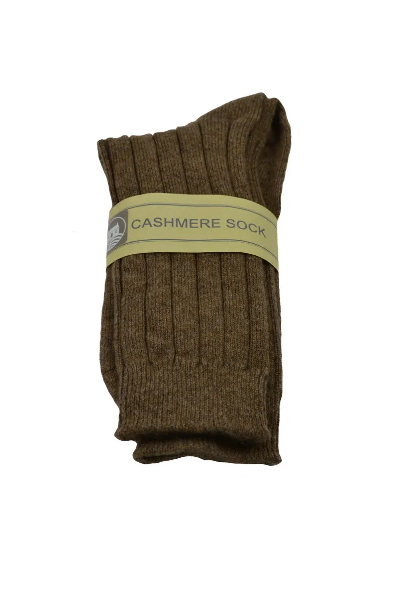 Mens Scottish Cashmere Socks - brown