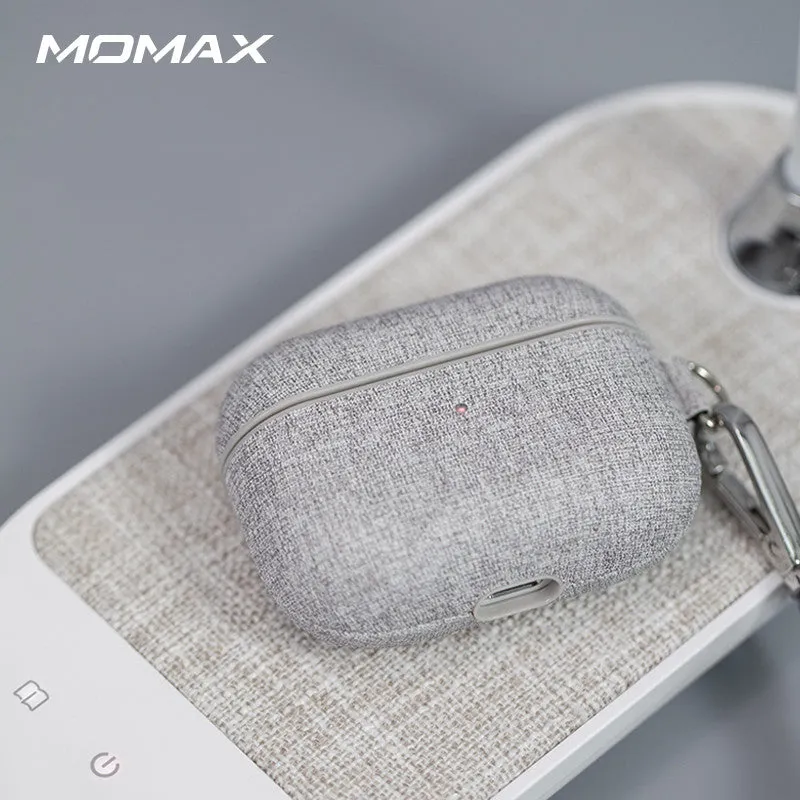 MOMAX Oxford Apple AirPods 3 / AirPods Pro Leather Case Cover with Metal Hook Lanyard