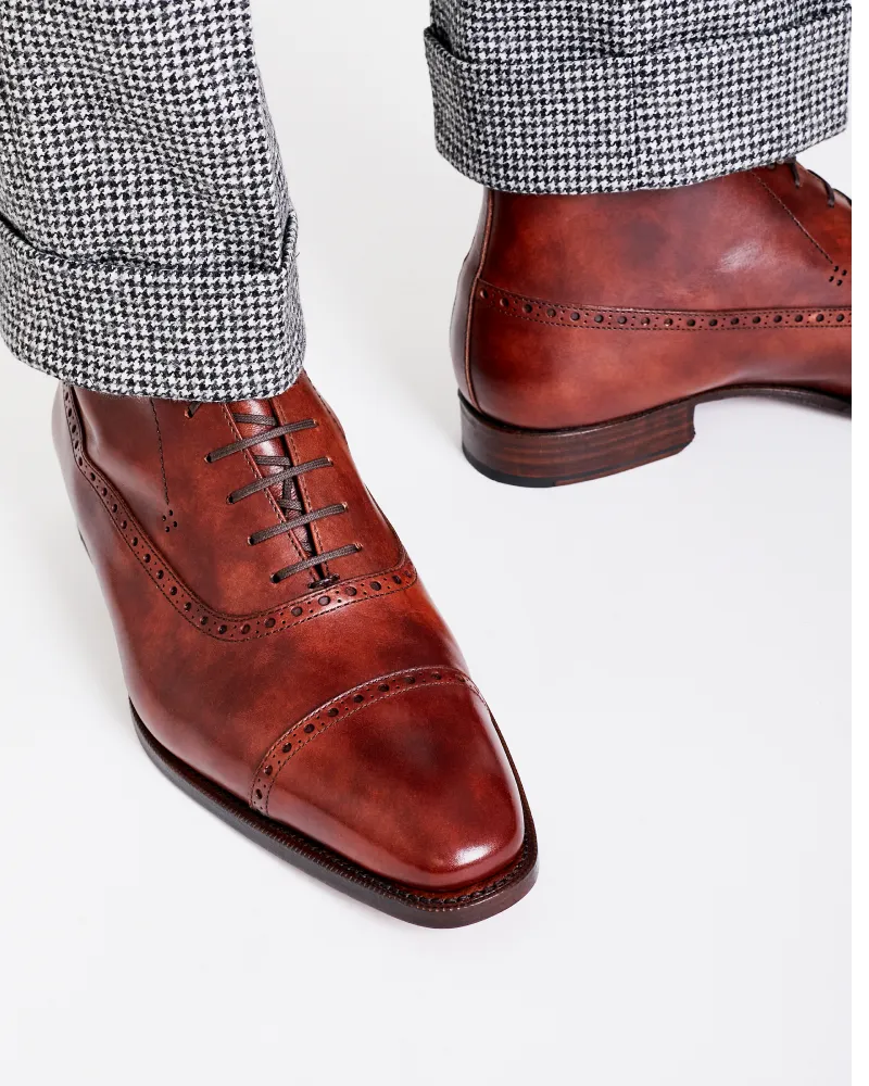 Museum Cognac Balmoral Brogue Boot