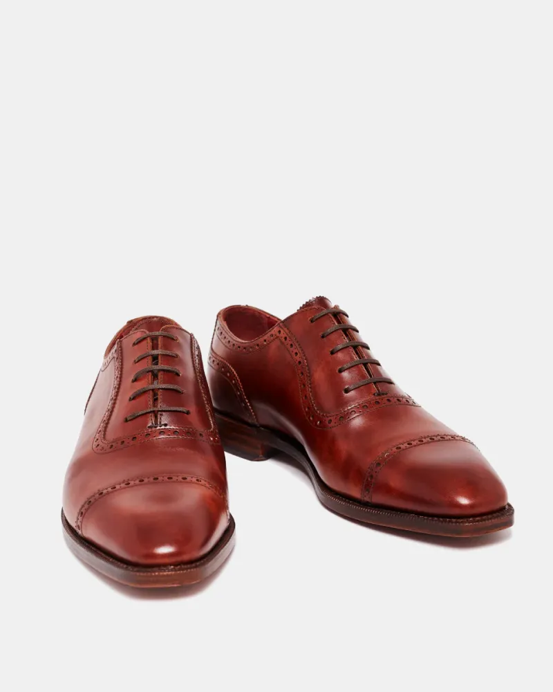 Museum Cognac Brogue Oxford Dress Shoe