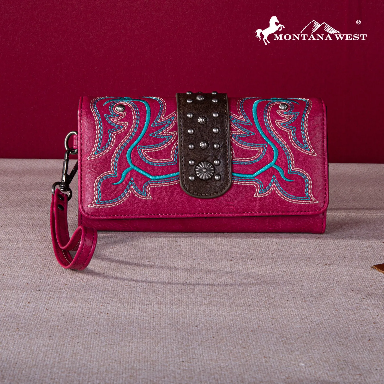 MW1247-W018  Montana West Embroidered Collection Wallet