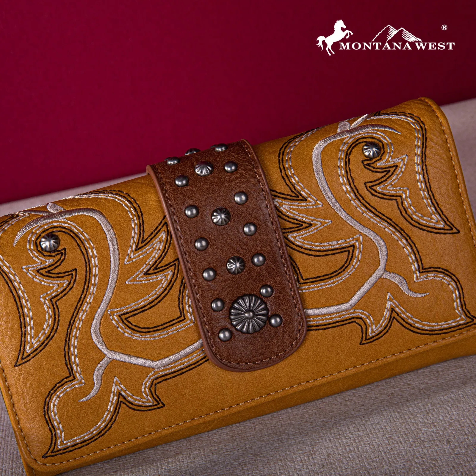 MW1247-W018  Montana West Embroidered Collection Wallet