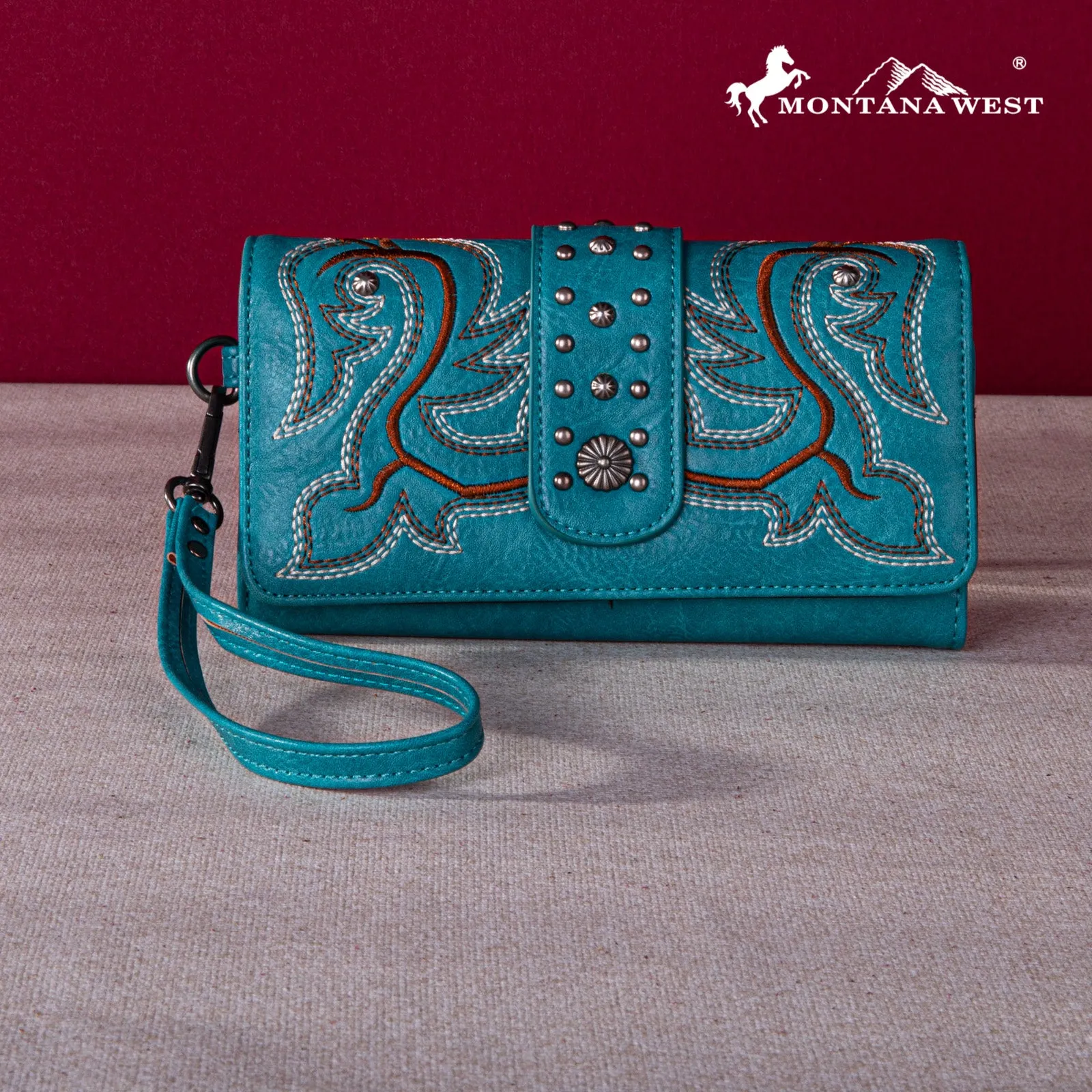 MW1247-W018  Montana West Embroidered Collection Wallet