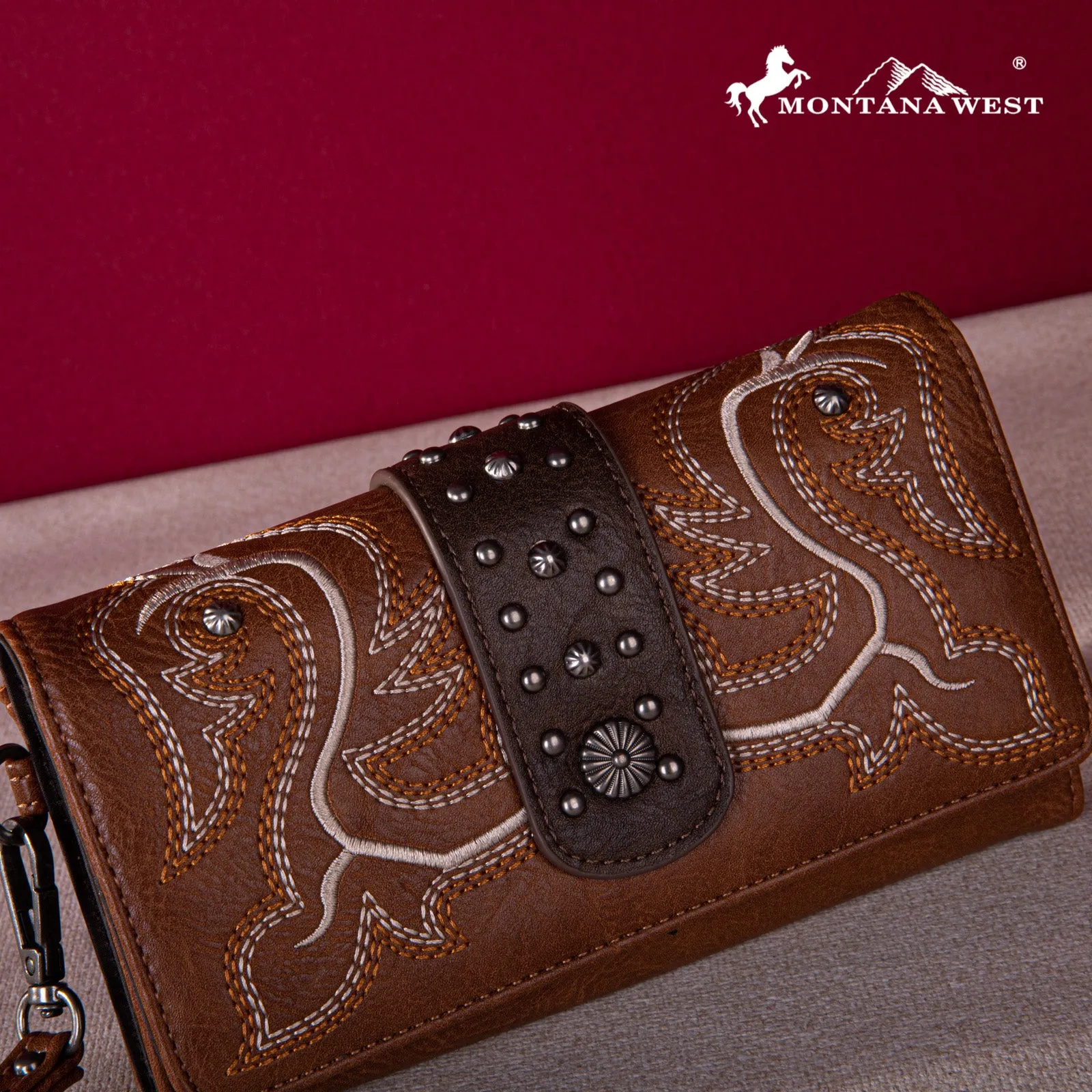 MW1247-W018  Montana West Embroidered Collection Wallet