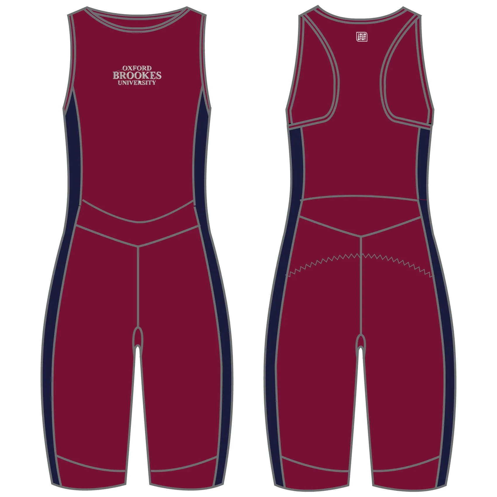 OBU Women's Burgundy Team Rowing Unisuit