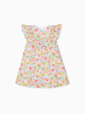 Orange Floral Paloma Girl Dress