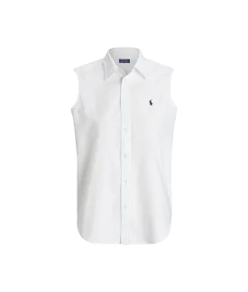 Oxford Sleeveless Shirt - White