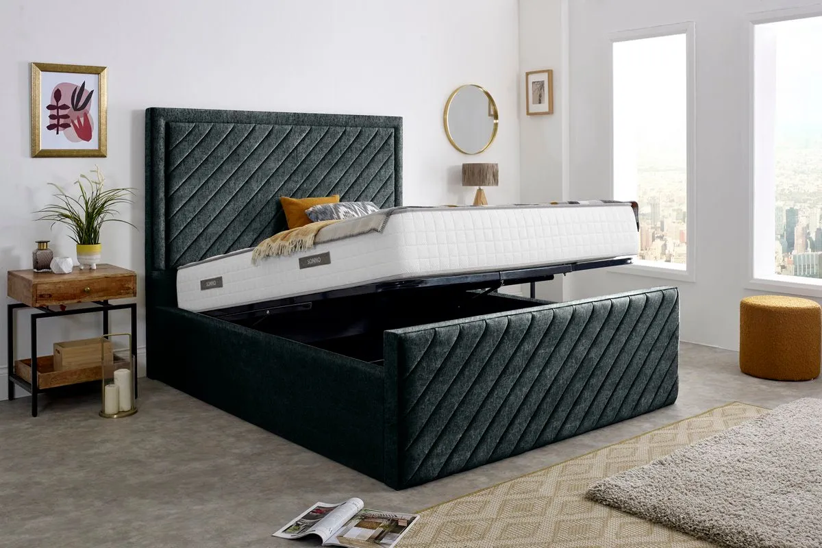 Oxford Upholstered Ottoman Bed