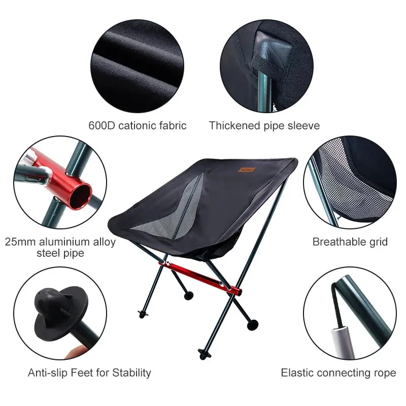 PACOONE Ultralight Collapsible Camp Chair